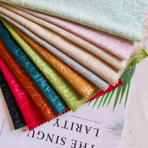 Warp Kintting Velvet dengan timbul untuk tirai